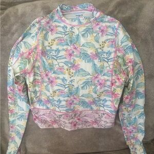 LoveShackFancy/Hurley Pastel Floral rash guard